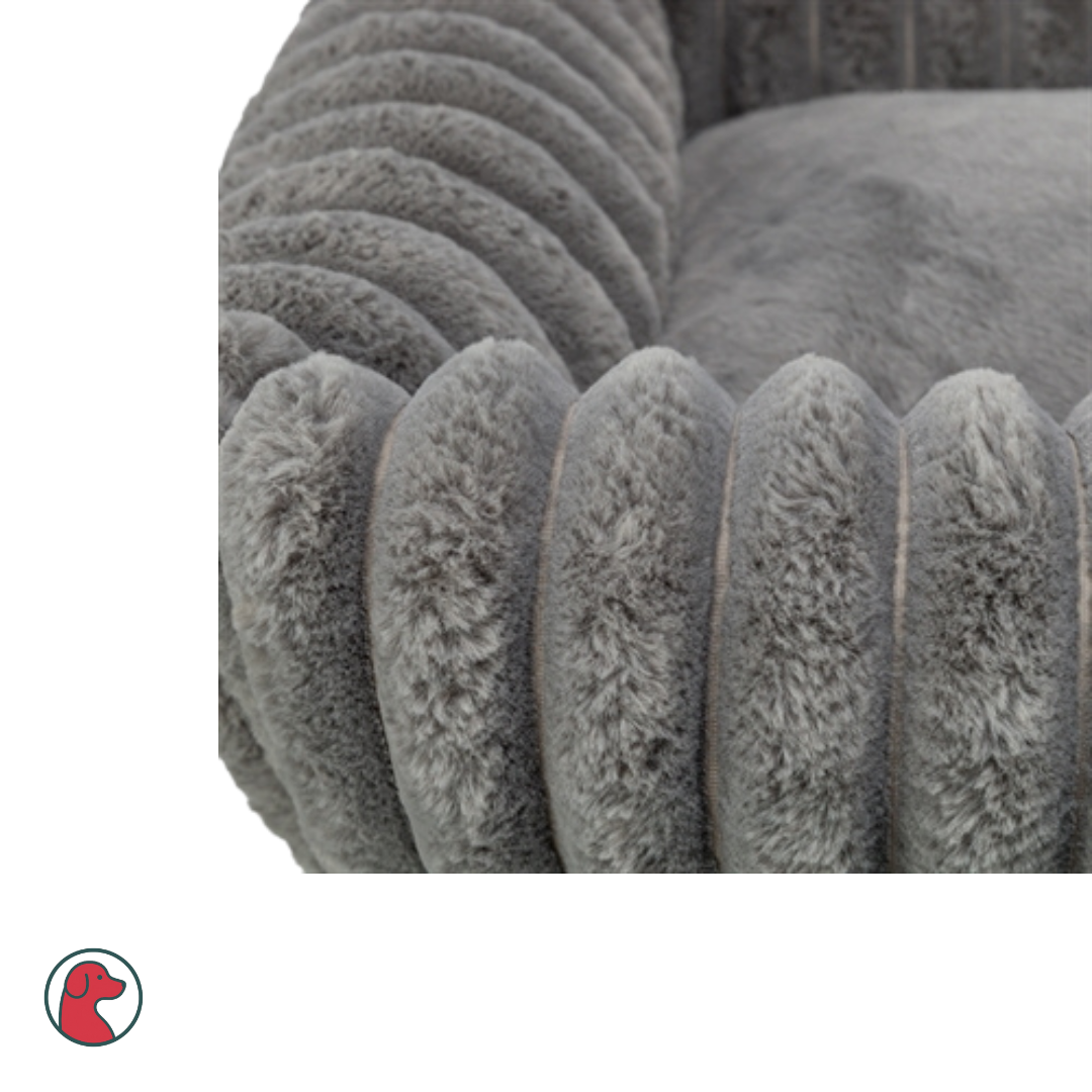 Hondenmand – Lonni Ribfluweel Grijs