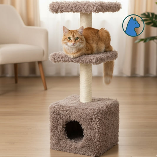 Krabpaal Bruin met Huisje & Ligplateaus