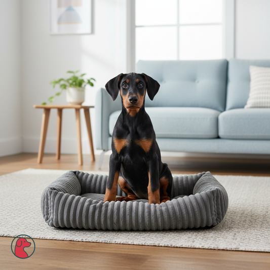 Hondenmand – Lonni Ribfluweel Grijs