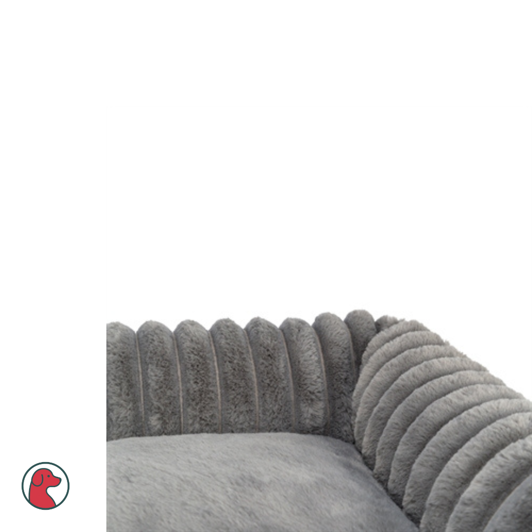 Hondenmand – Lonni Ribfluweel Grijs