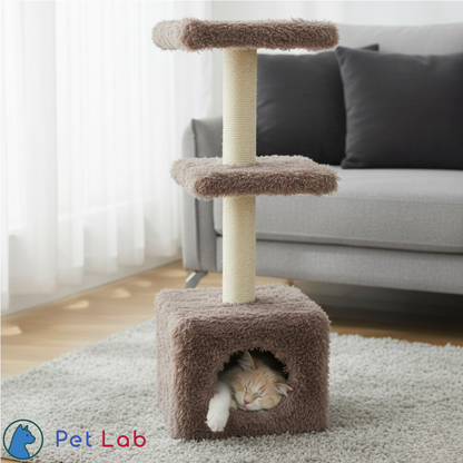 Krabpaal Bruin met Huisje & Ligplateaus