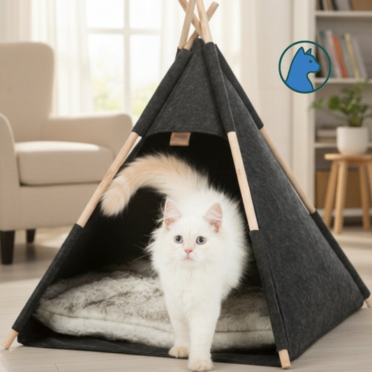De Tipi Kattenmand met Pluche Kussen